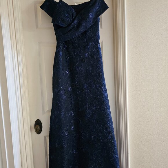 Teri Jon by Rickie Freeman Off-The-Shoulder Gown - Picture 8 of 13